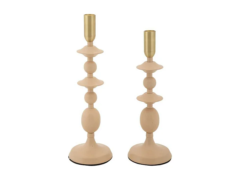 Bougeoir en métal Gemini (Lot de 2)