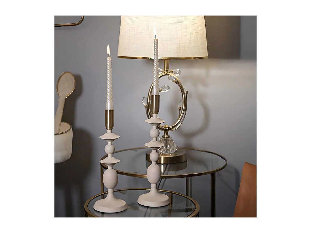 Bougeoir en métal Gemini (Lot de 2)