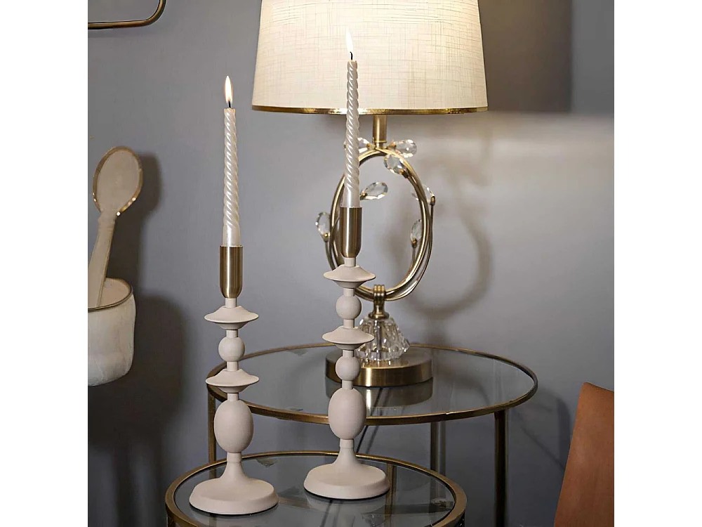 Bougeoir en métal Gemini (Lot de 2)