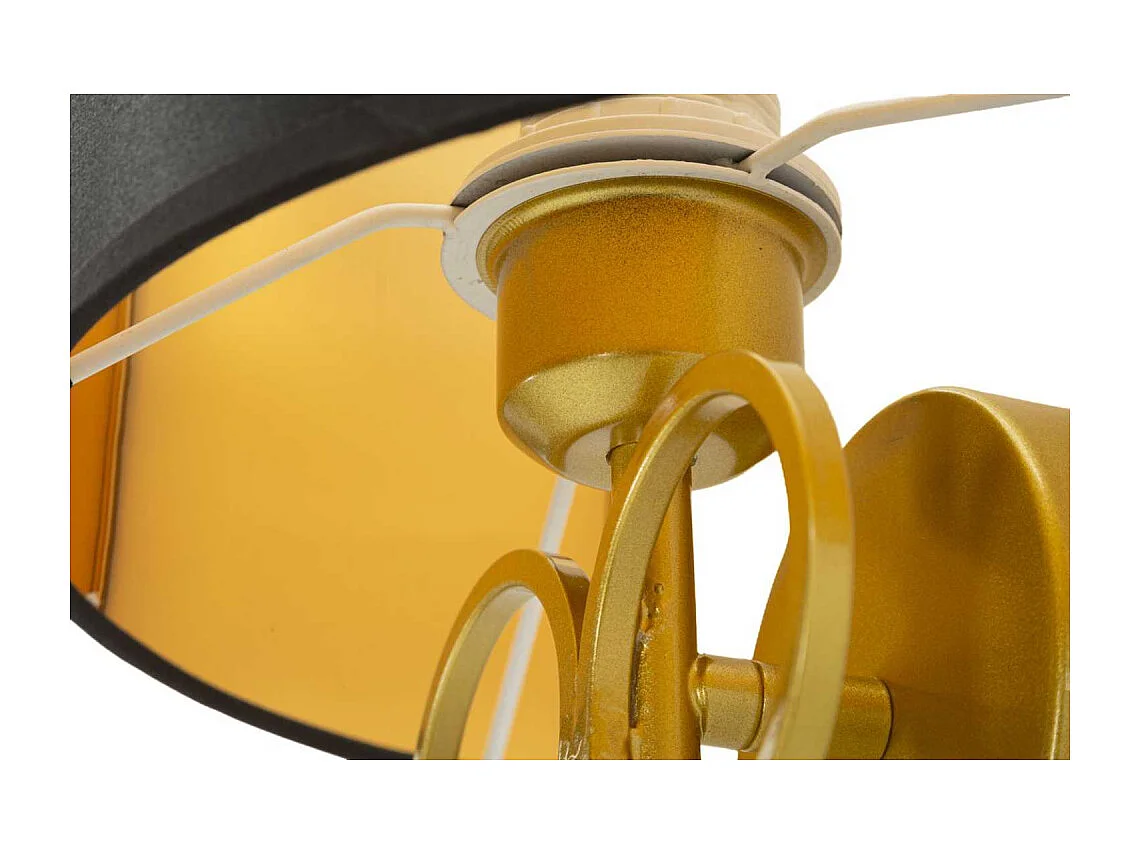 Applique murale en métal et tissu Rich 30 x 20 x 50 cm