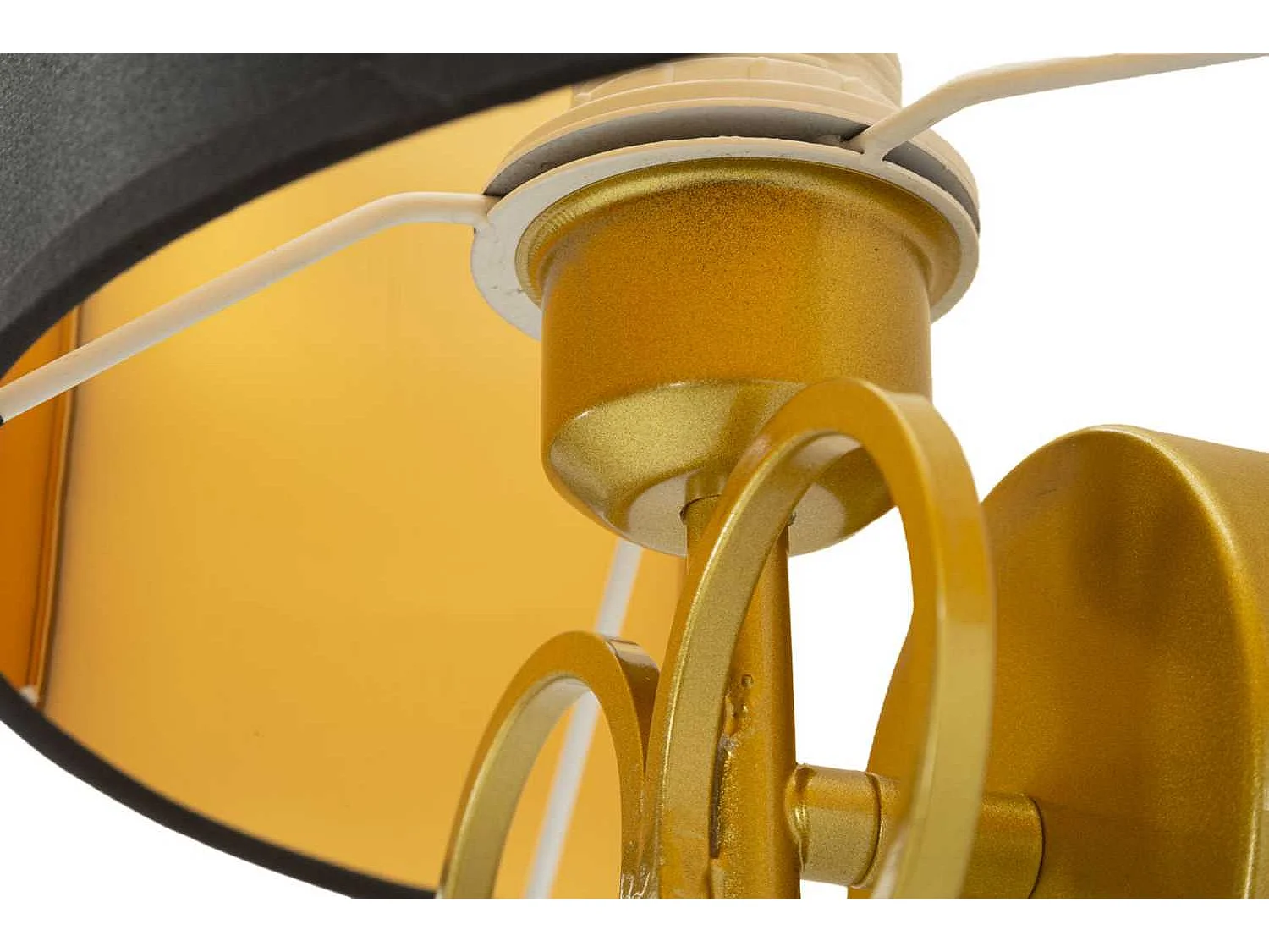 Gouden metalen wandlamp 30 x 20 x 50 cm