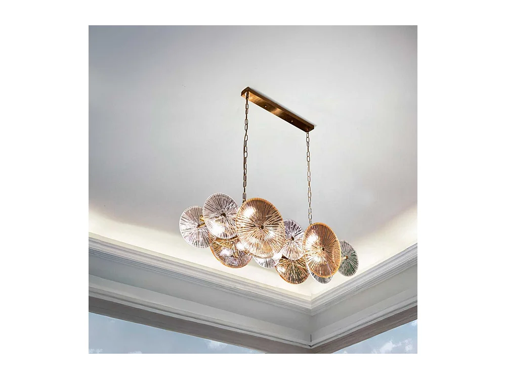 Suspension en métal et verre 100 x 23 x 94 cm Osaka