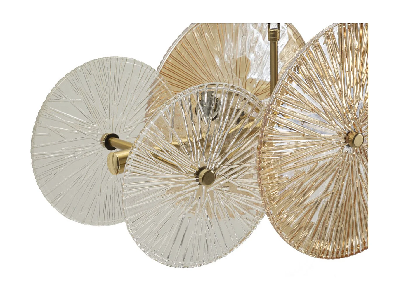 Plafonnier Design "Osaka" 100cm Or & Transparent