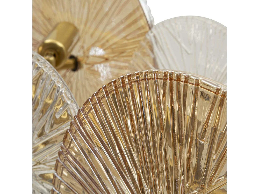 Plafonnier Design "Osaka" 100cm Or & Transparent