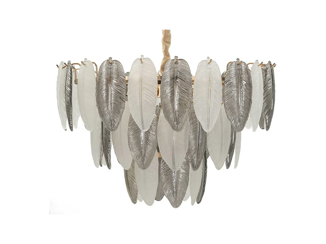 Suspension en métal et verre Leafy 60 x 87 cm