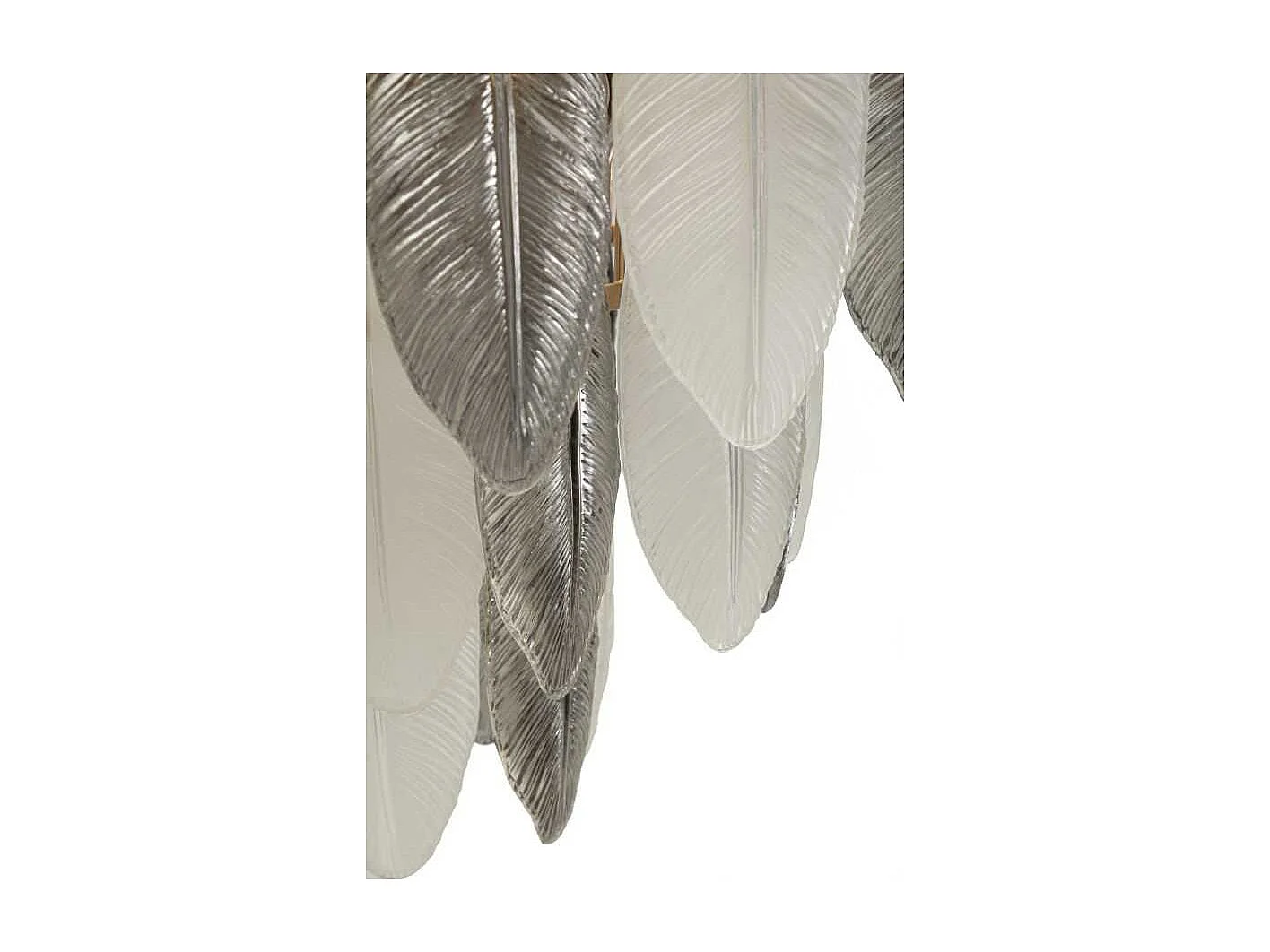 Suspension en métal et verre Leafy 60 x 87 cm