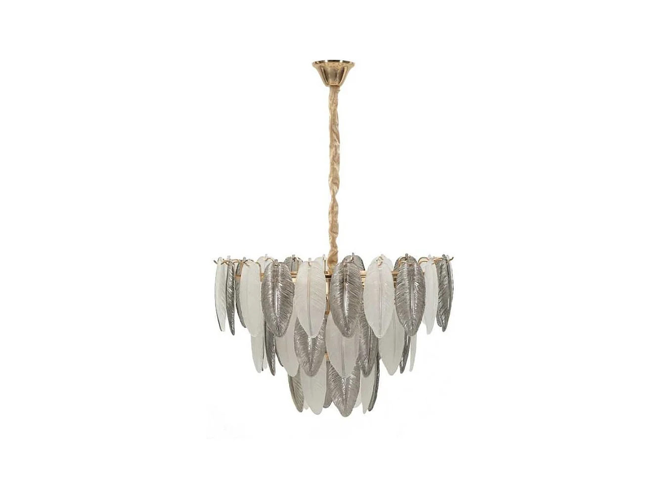 Suspension en métal et verre Leafy 60 x 87 cm