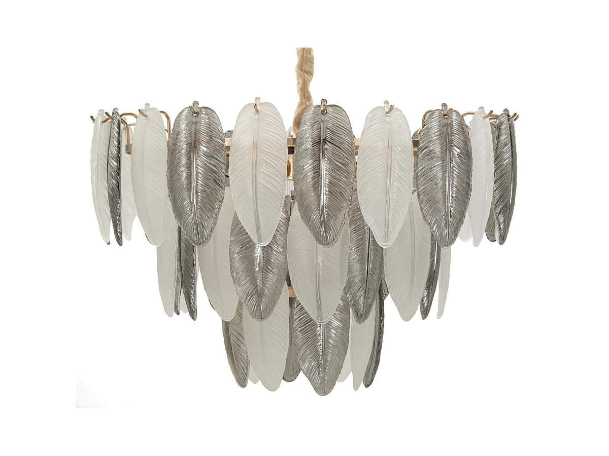 Lustre en Verre "Leafy" 60cm Multicolore