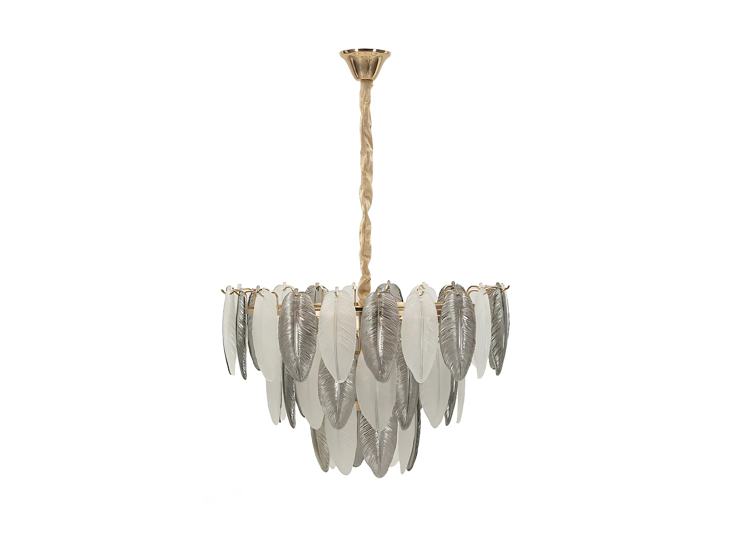 Lampadario LEAFY GLAM 60x60x40/87 cm - Struttura a 9 Luci in Vetro e Ferro - Design Floreale Multicolore - Attacco E14 20W - Atmosfera Romantica