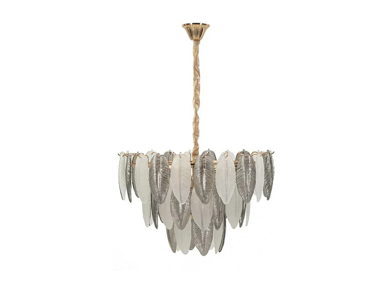 Suspension en métal et verre Leafy 60 x 87 cm