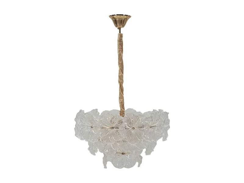 Suspension en métal et verre Ibiscus 47 x 73 cm