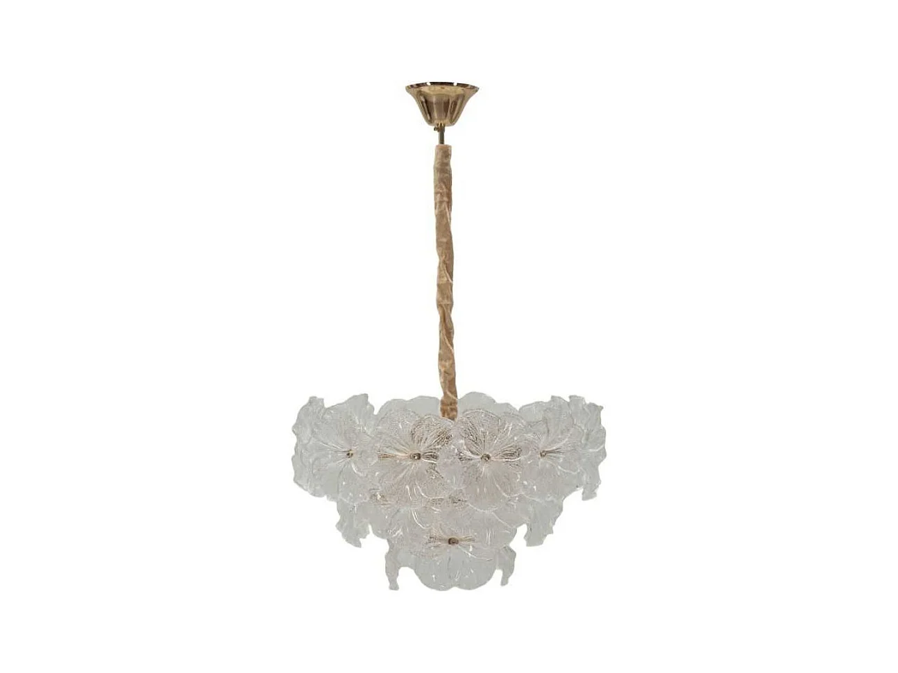 Suspension en métal et verre Ibiscus 47 x 73 cm