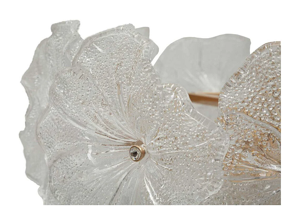 Suspension en métal et verre Ibiscus 47 x 73 cm