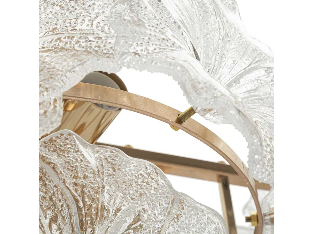 Suspension en métal et verre Ibiscus 47 x 73 cm