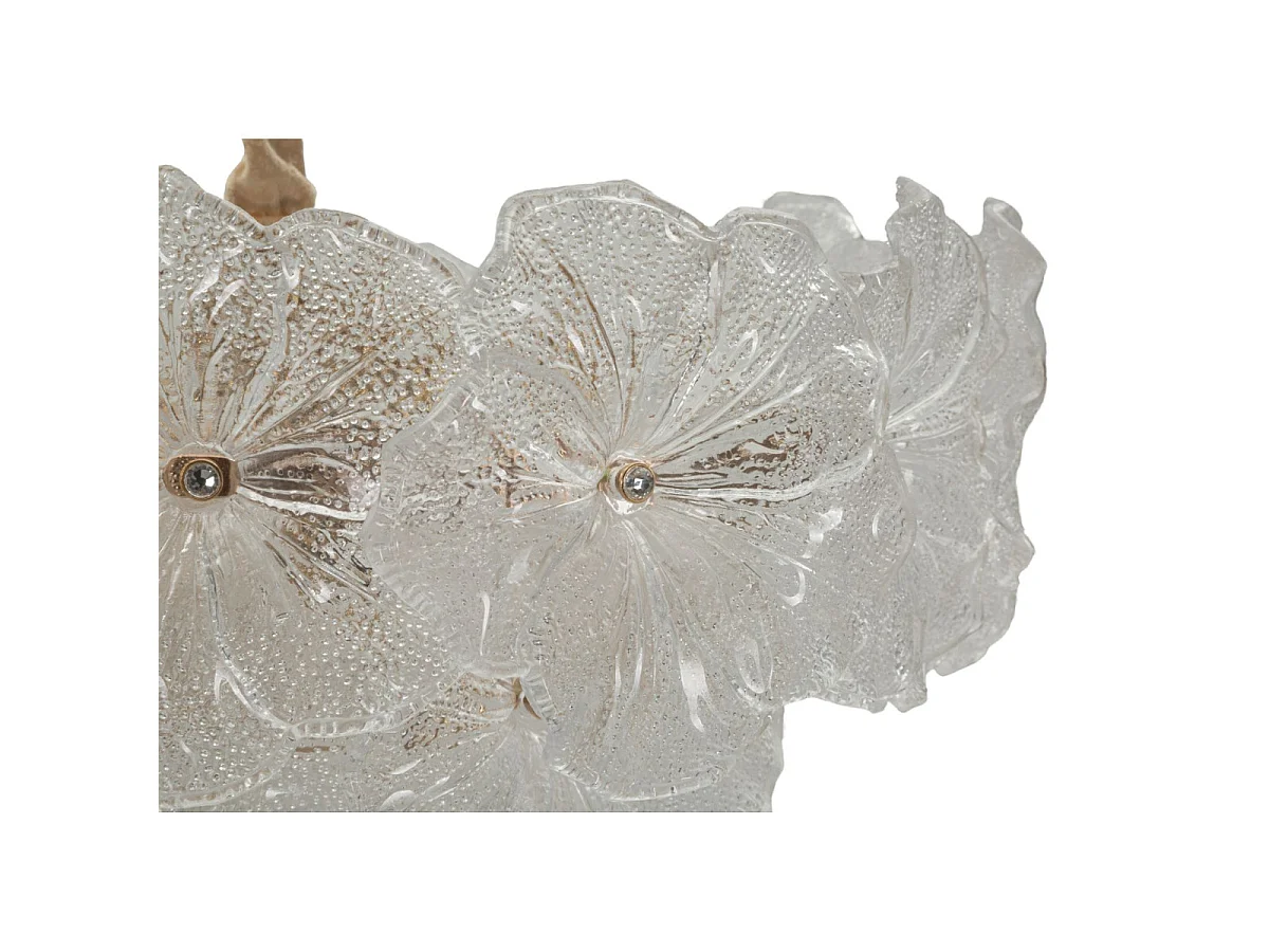 Plafondlamp van veelkleurig glas en metaal
