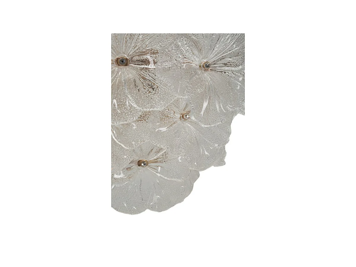 Plafondlamp van veelkleurig glas en metaal