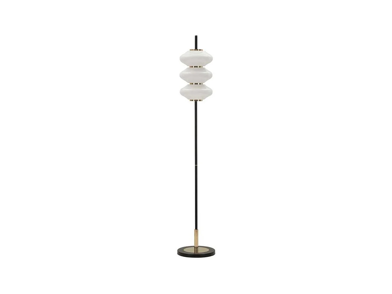 Lampadaire en métal et verre 30 x 168 cm Vintage