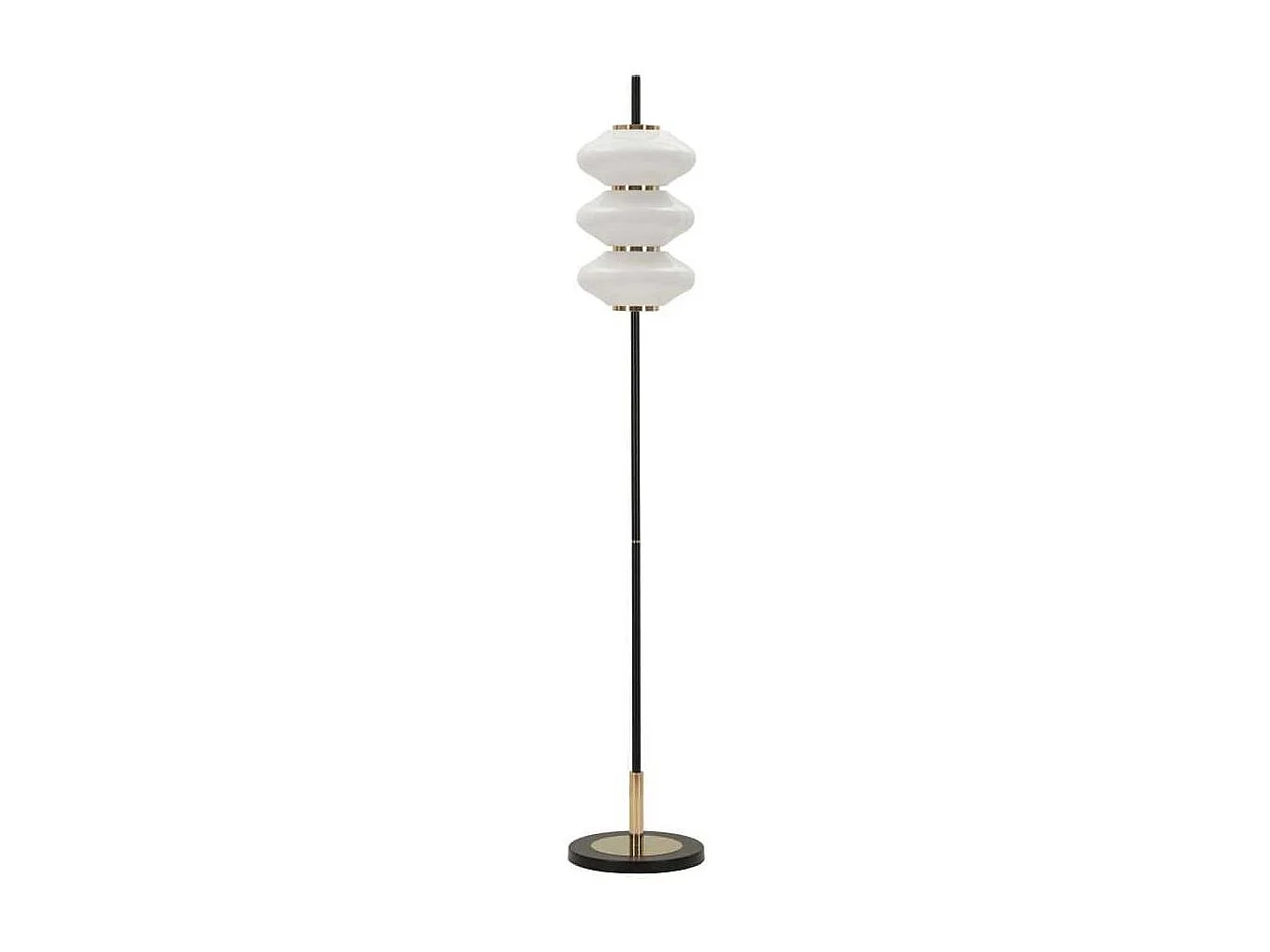Lampadaire en métal et verre 30 x 168 cm Vintage