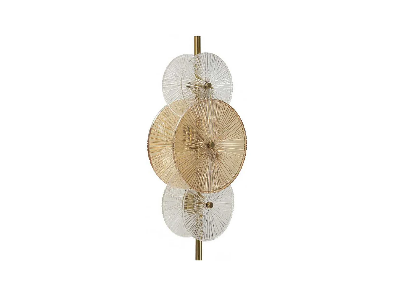 Lampadaire en métal et verre Osaka 30 x 164 cm