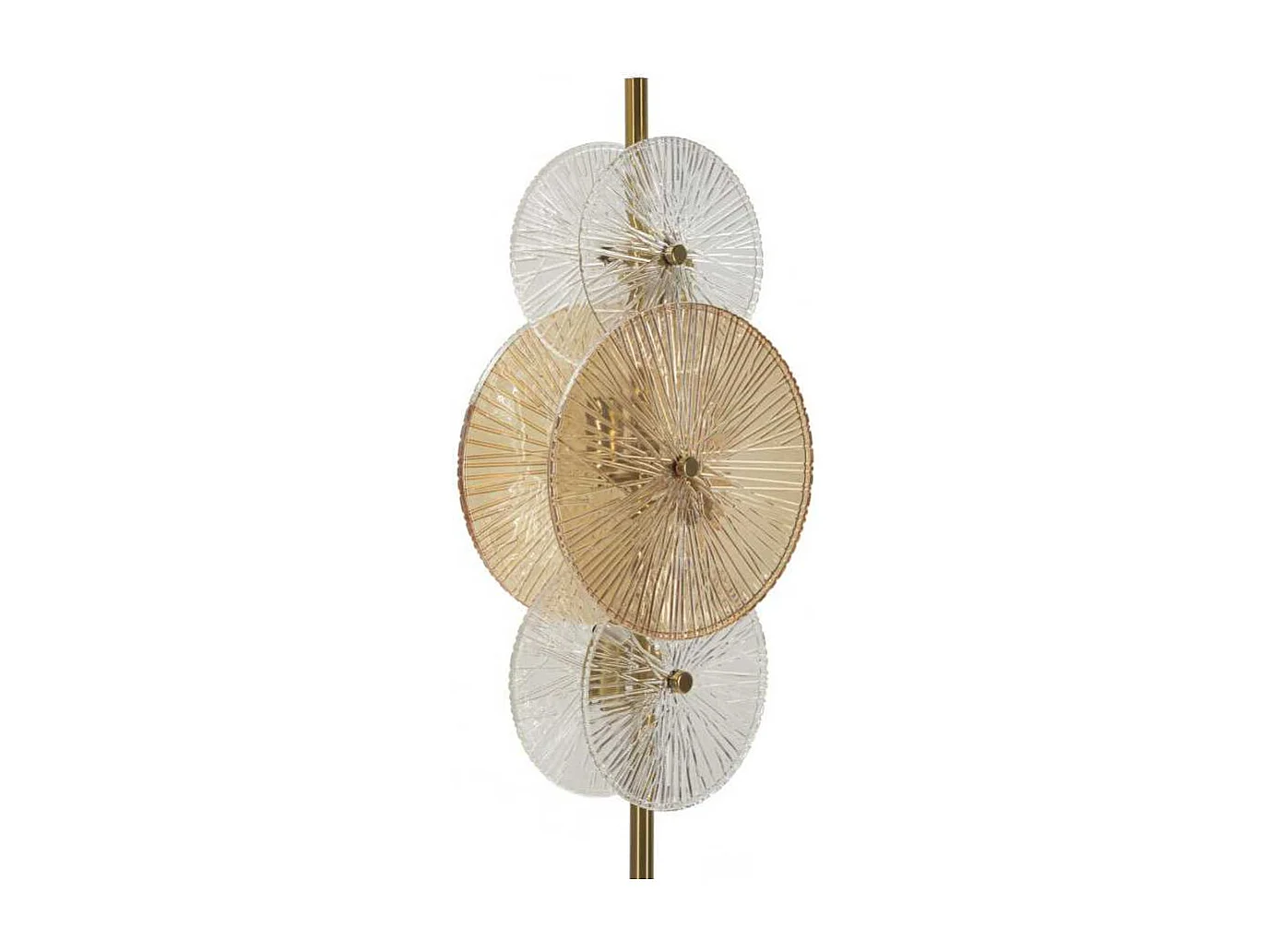 Lampadaire en métal et verre Osaka 30 x 164 cm