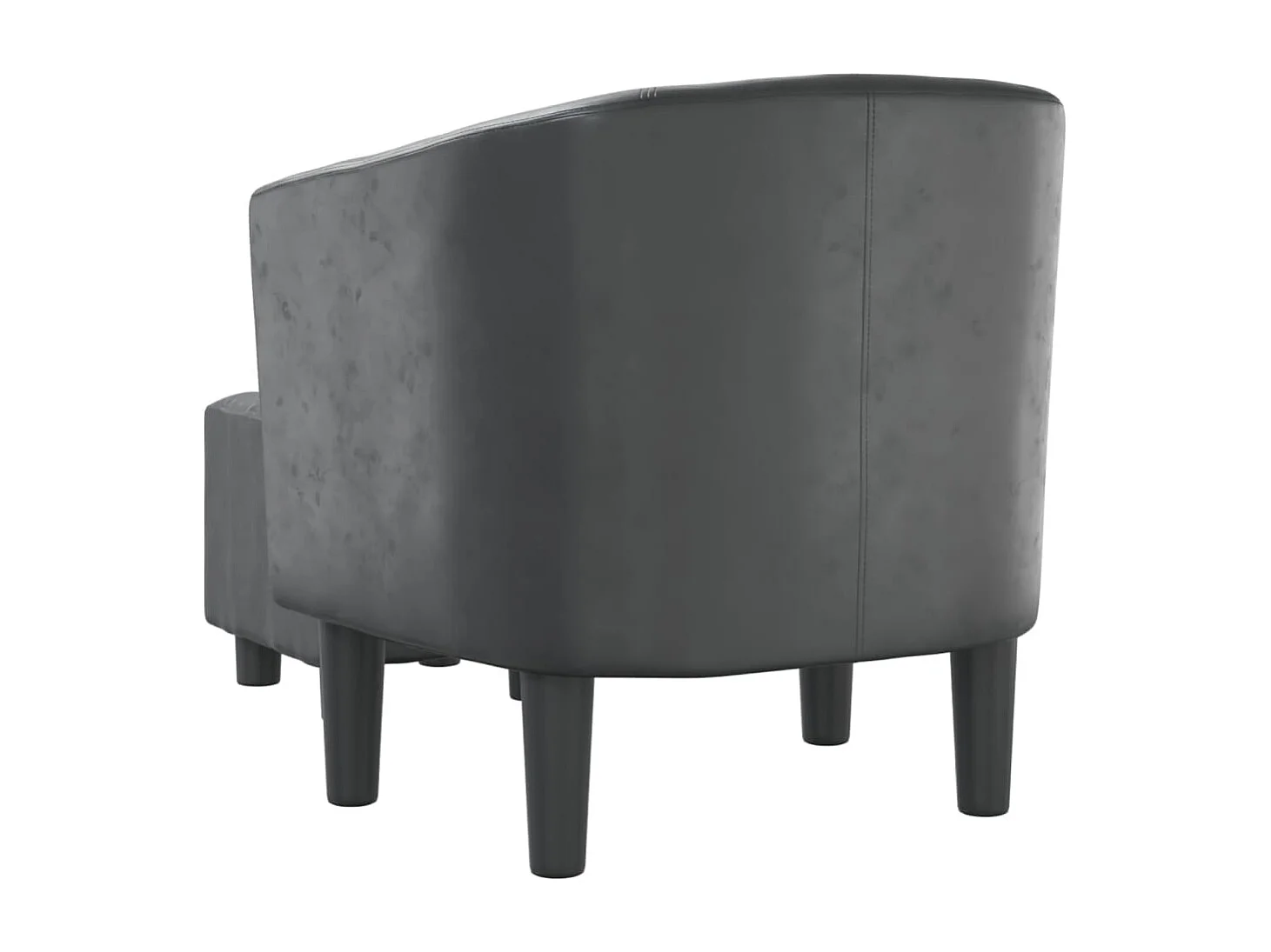 Prolenta Premium -  Fauteuil avec repose-pied gris similicuir