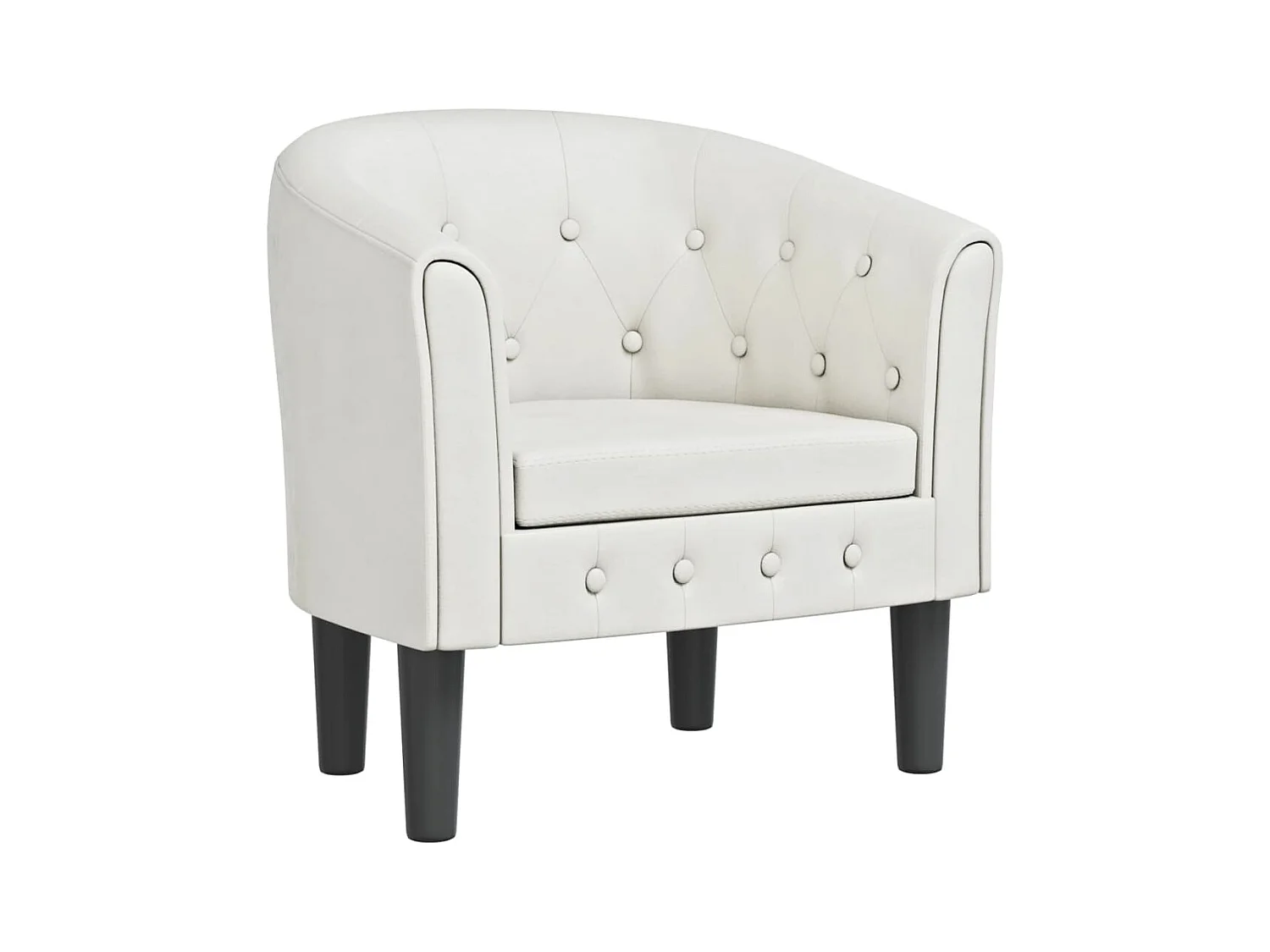 Jalkar  Chaise cabriolet blanc similicuir