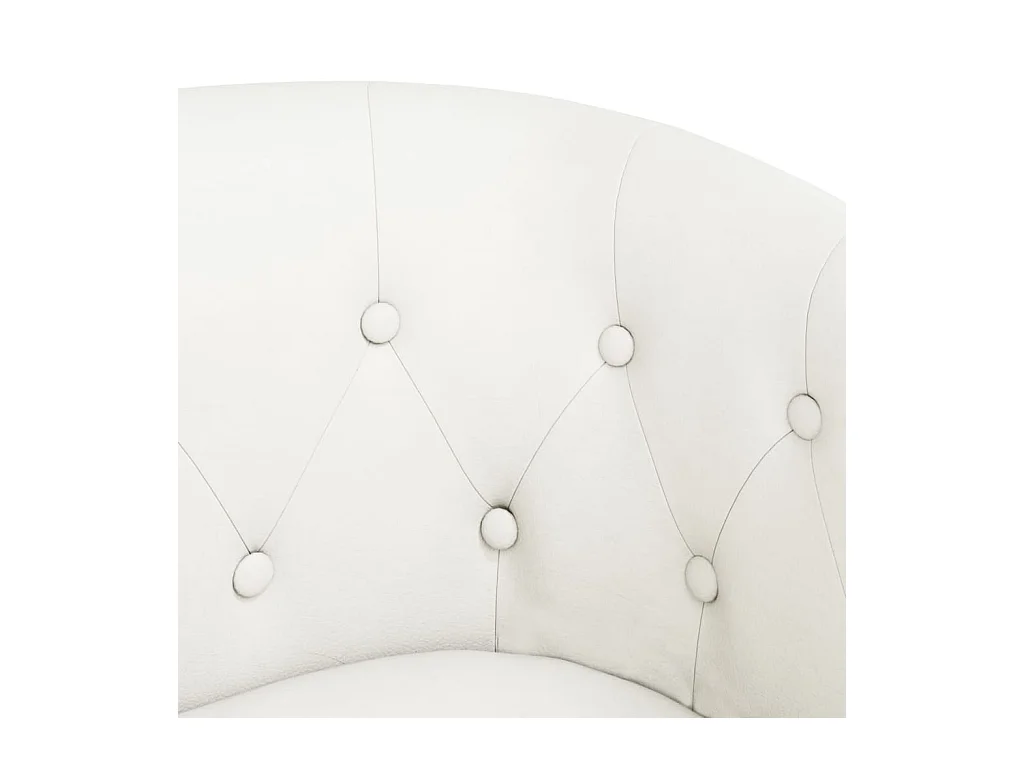 Jalkar  Chaise cabriolet blanc similicuir