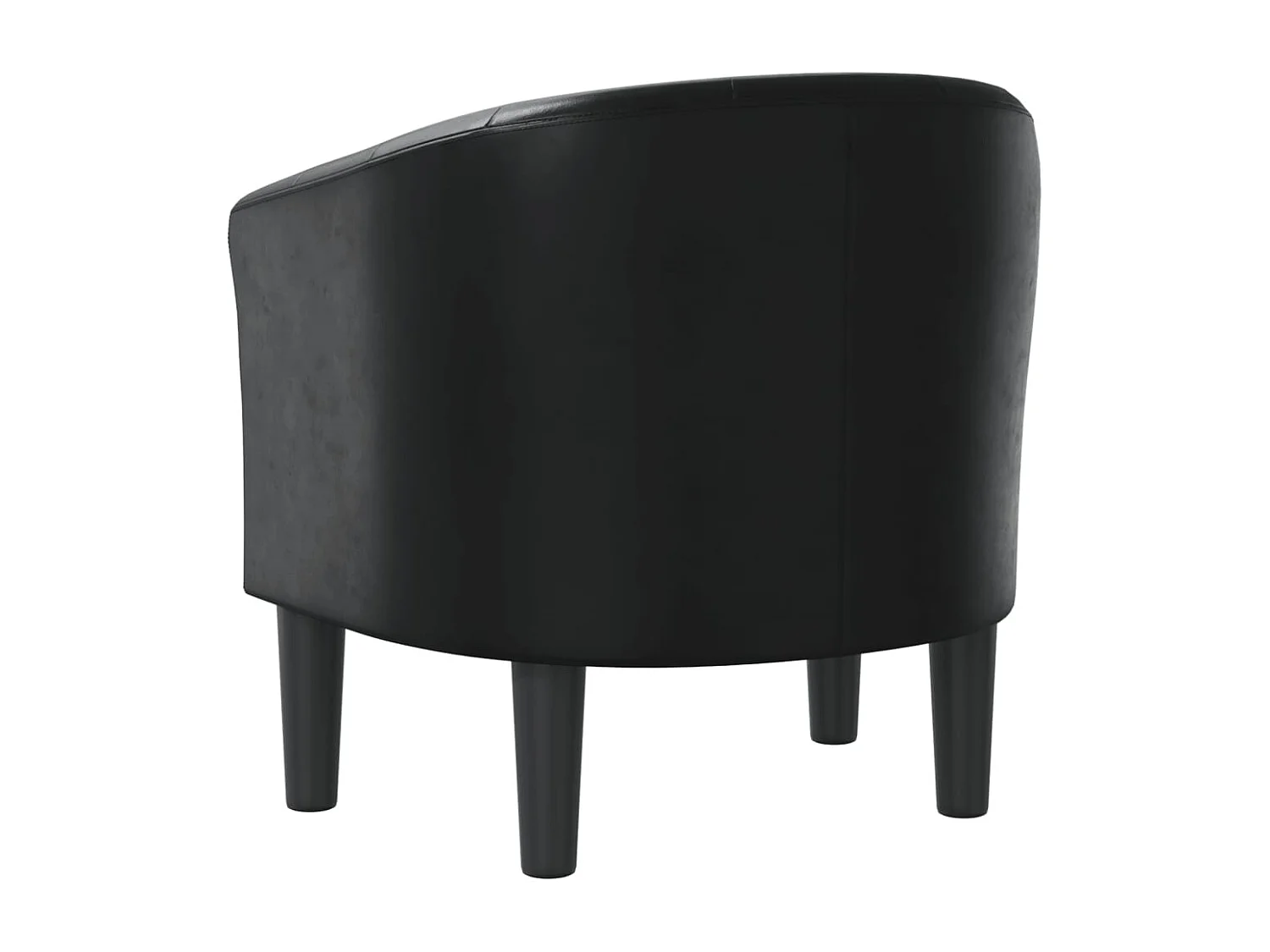 Jalkar  Chaise cabriolet noir similicuir