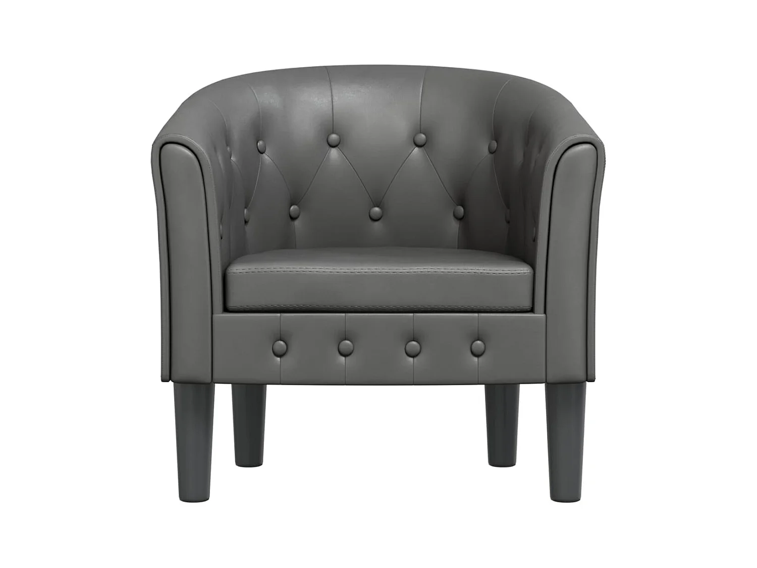 Jalkar  Chaise cabriolet gris similicuir