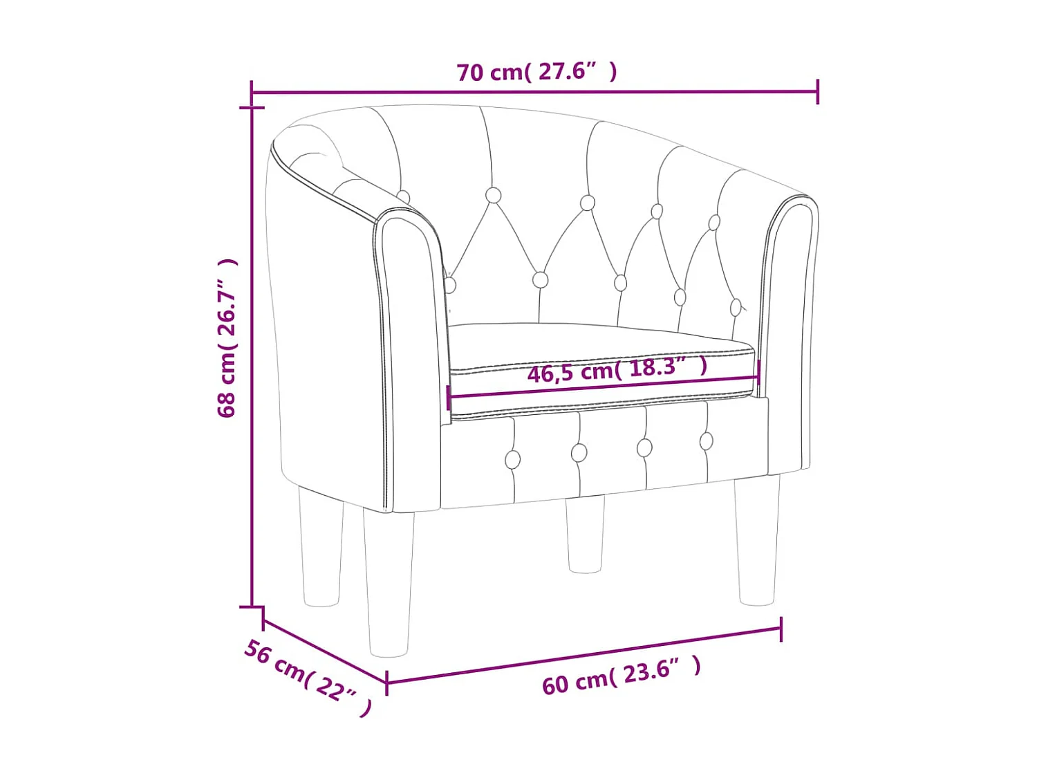 Jalkar  Chaise cabriolet gris similicuir