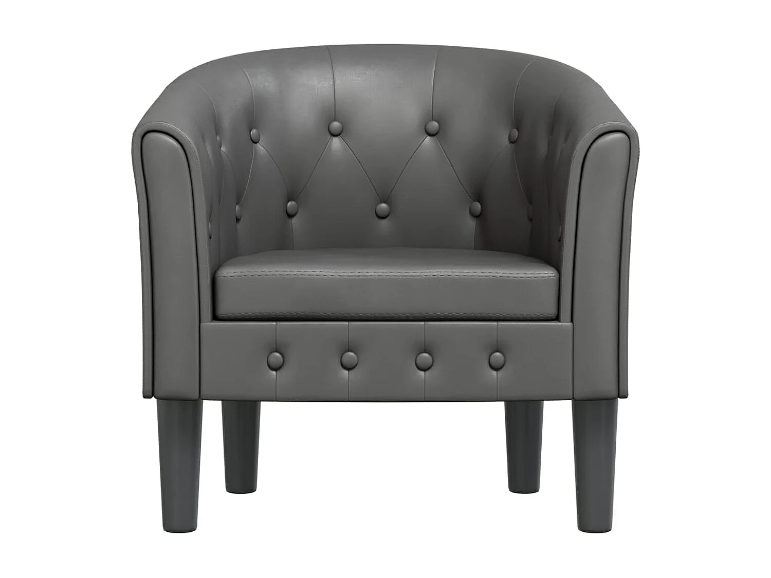 Jalkar  Chaise cabriolet gris similicuir