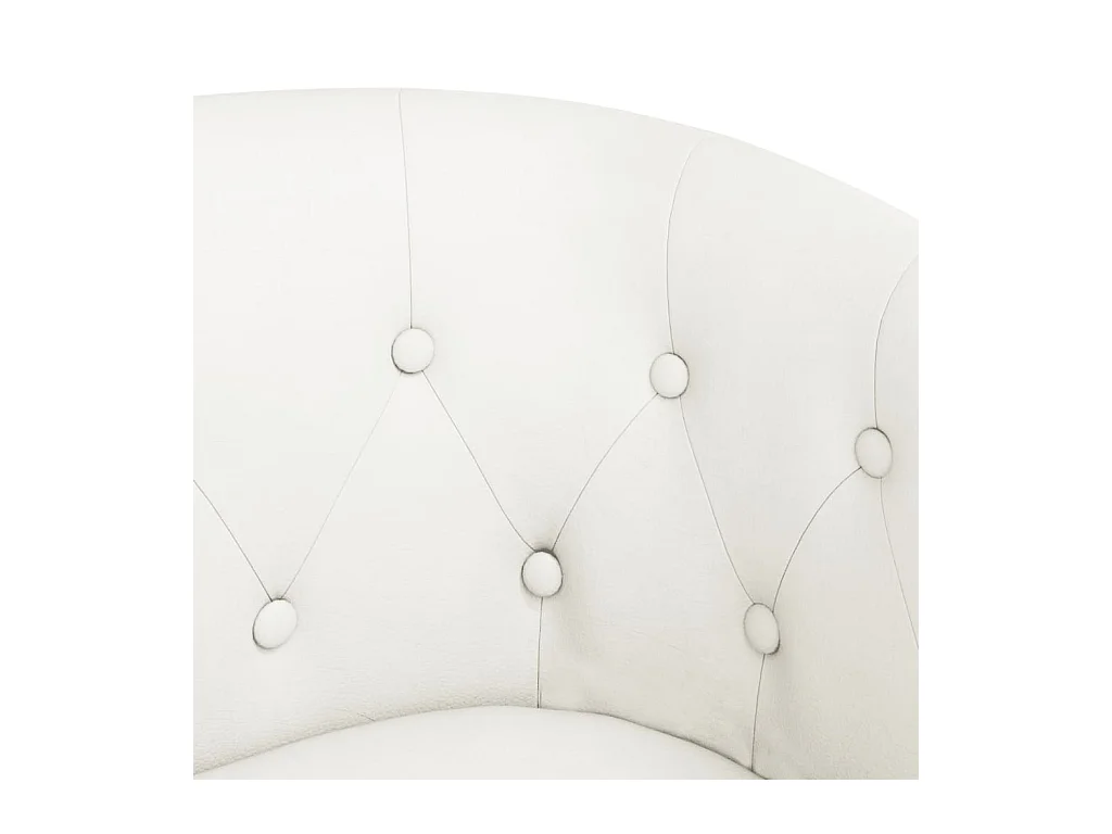 Jalkar  Sillón con taburete cuero sintético blanco