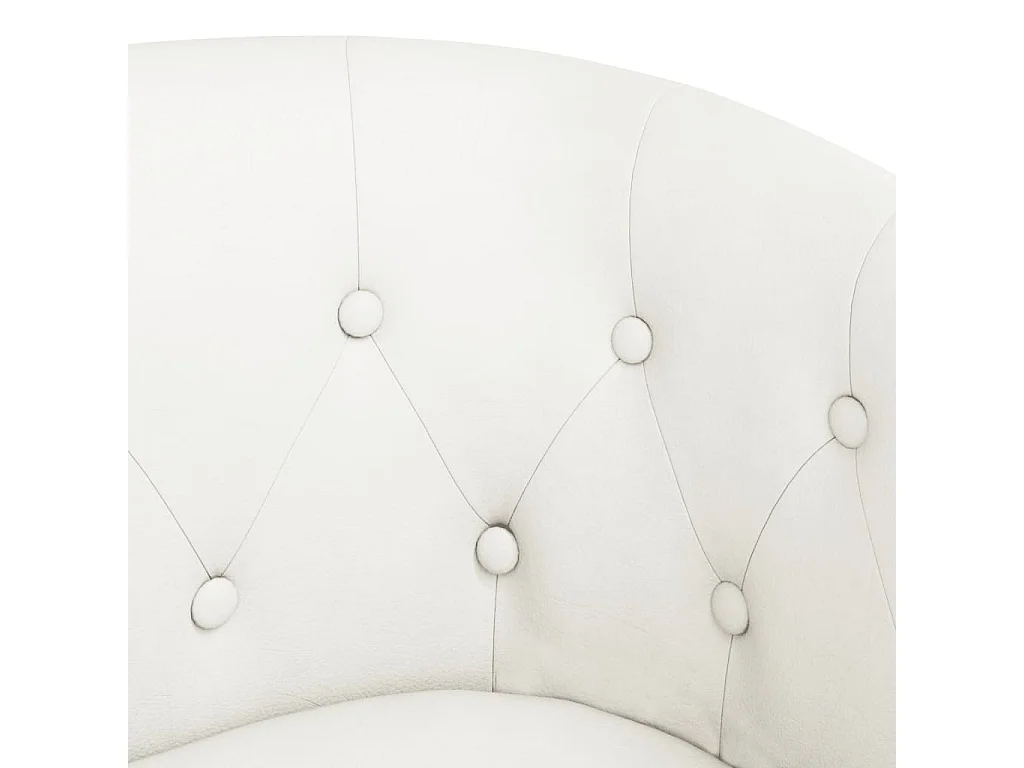 Jalkar  Chaise cabriolet avec repose-pied blanc similicuir