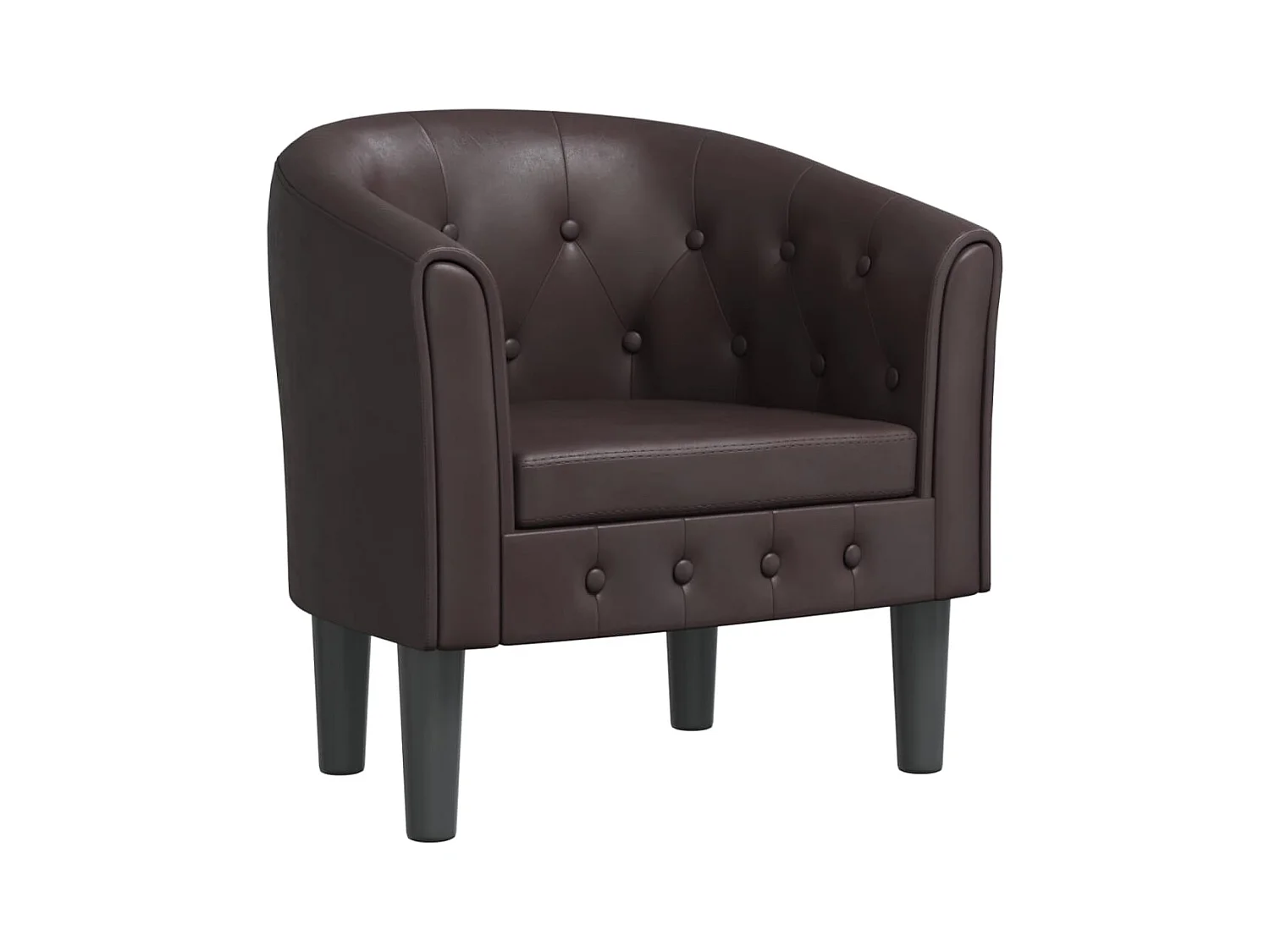 Jalkar  Chaise cabriolet marron similicuir