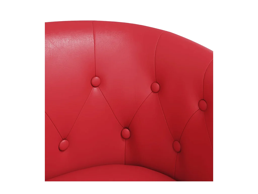 Jalkar  Chaise cabriolet avec repose-pied rouge similicuir
