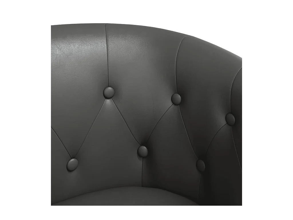 Jalkar  Sillón con taburete cuero sintético gris