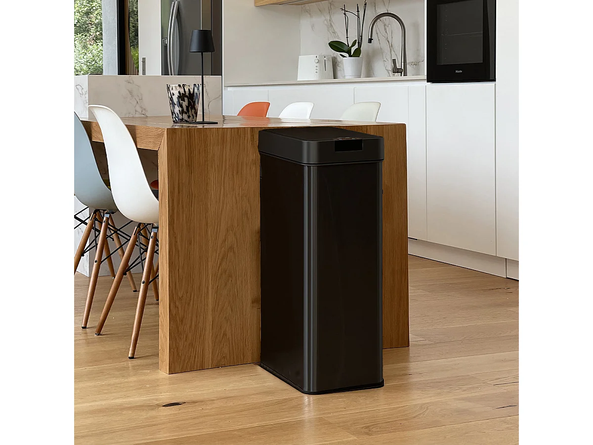 Poubelle de cuisine automatique SILVERLAKE Noir Acier inoxydable 70L
