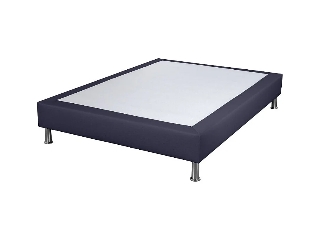 Sommier tapissier + pieds SP18 Volcan 160x200 Lattes bois massif - H.18 cm