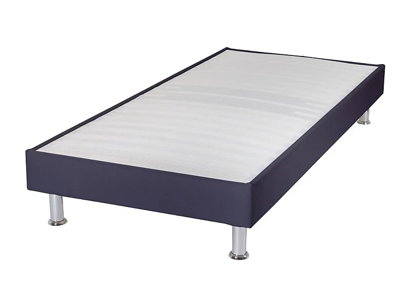 Sommier tapissier + pieds Omega Volcan 70x190 Lattes bois - H.15 cm - Made in France