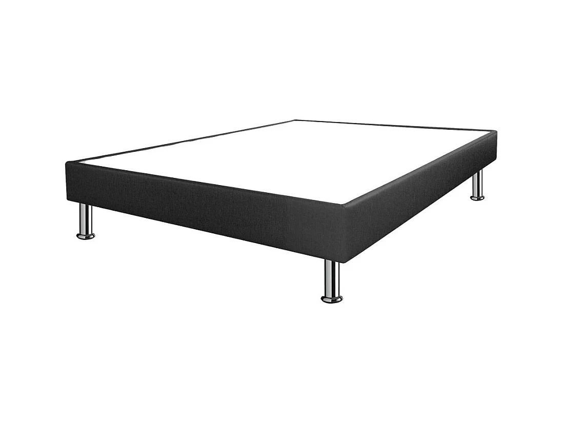 Sommier tapissier + pieds 140x190 SP18 12 lattes anthracite