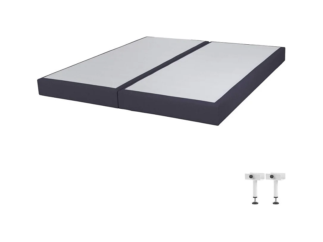 Sommier tapissier SR15 Volcan 2x90x190 Lattes bois massif - H.15 cm - Made in France