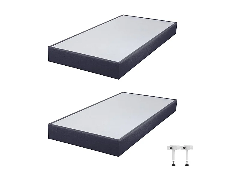 Sommier tapissier SP18 Volcan 2x80x200 Lattes bois massif - H.18 cm - Made in France