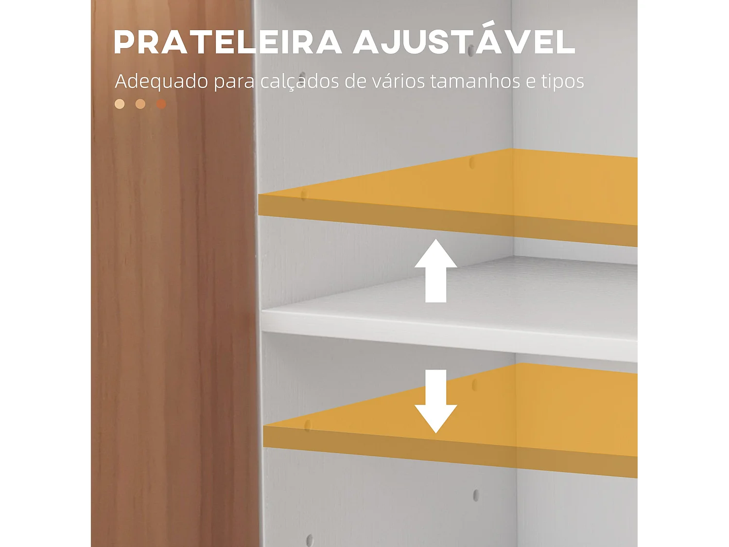 Armário Moderno Avignon Branco com 4 Prateleiras e Design Funcional