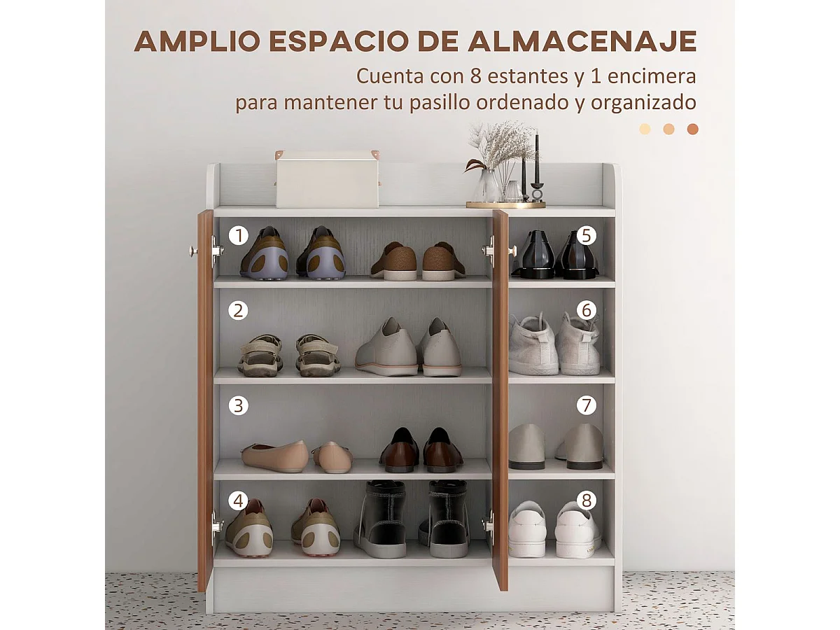 Armário Moderno Avignon Branco com 4 Prateleiras e Design Funcional