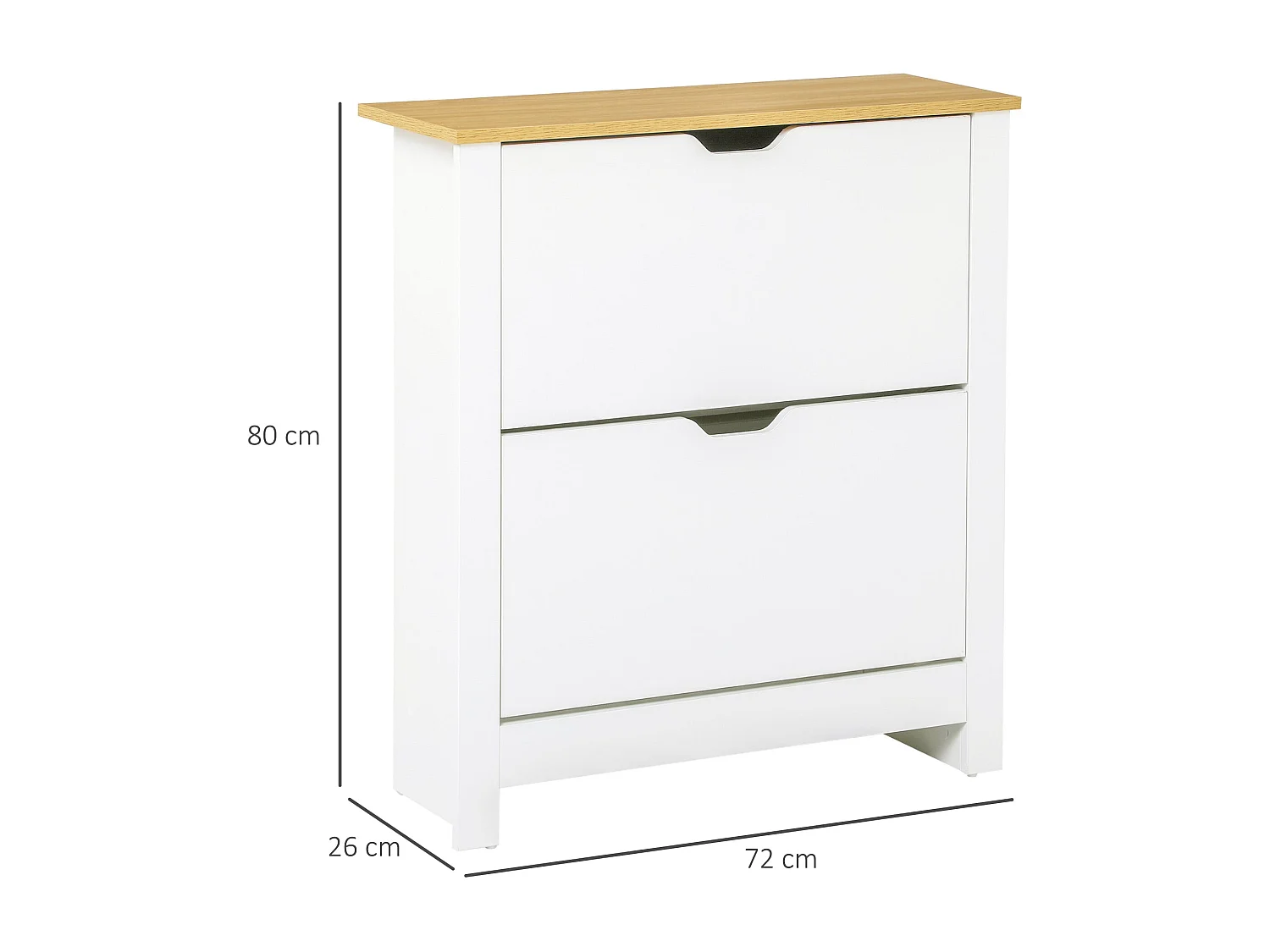 Armário Moderno Dijon 72x26x80 para Armazenamento Vertical em Branco