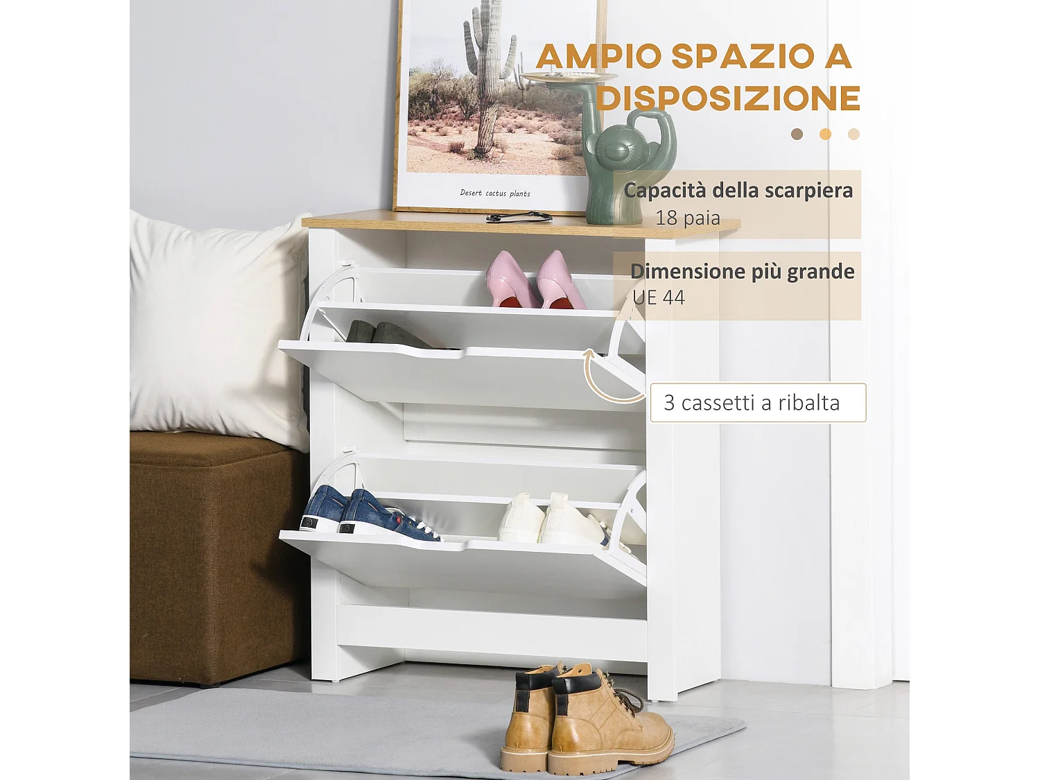 Armário Moderno Dijon 72x26x80 para Armazenamento Vertical em Branco