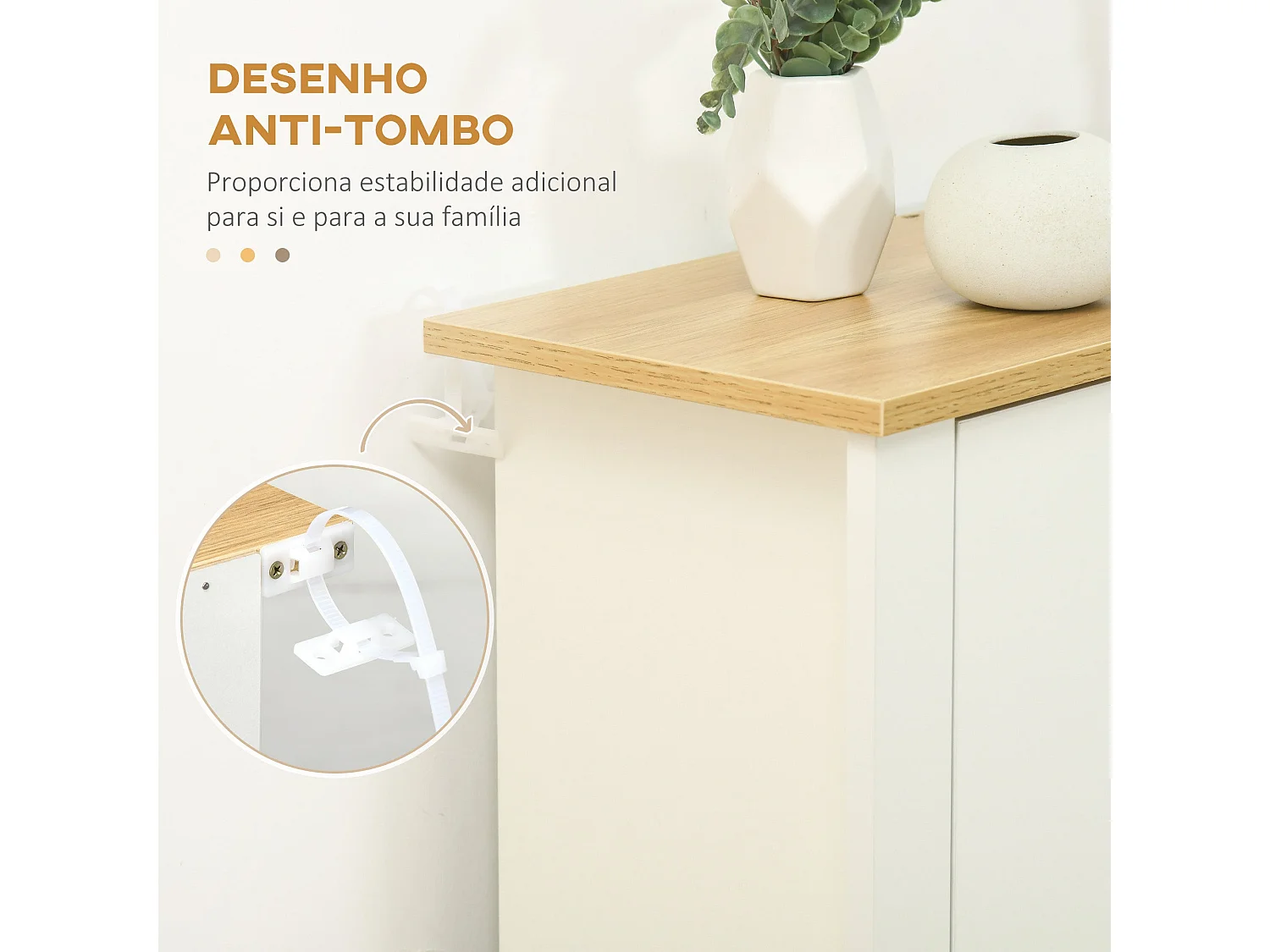 Armário Moderno Dijon 72x26x80 para Armazenamento Vertical em Branco