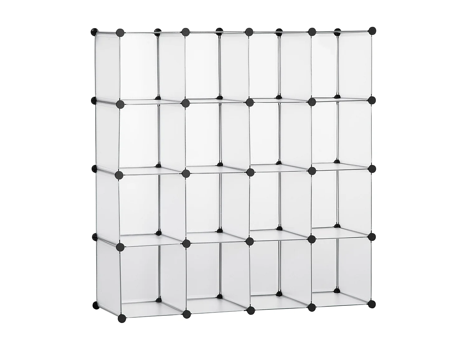 Organizador modular Pluma Homcom 16 cubos transparente 125x125x32 cm