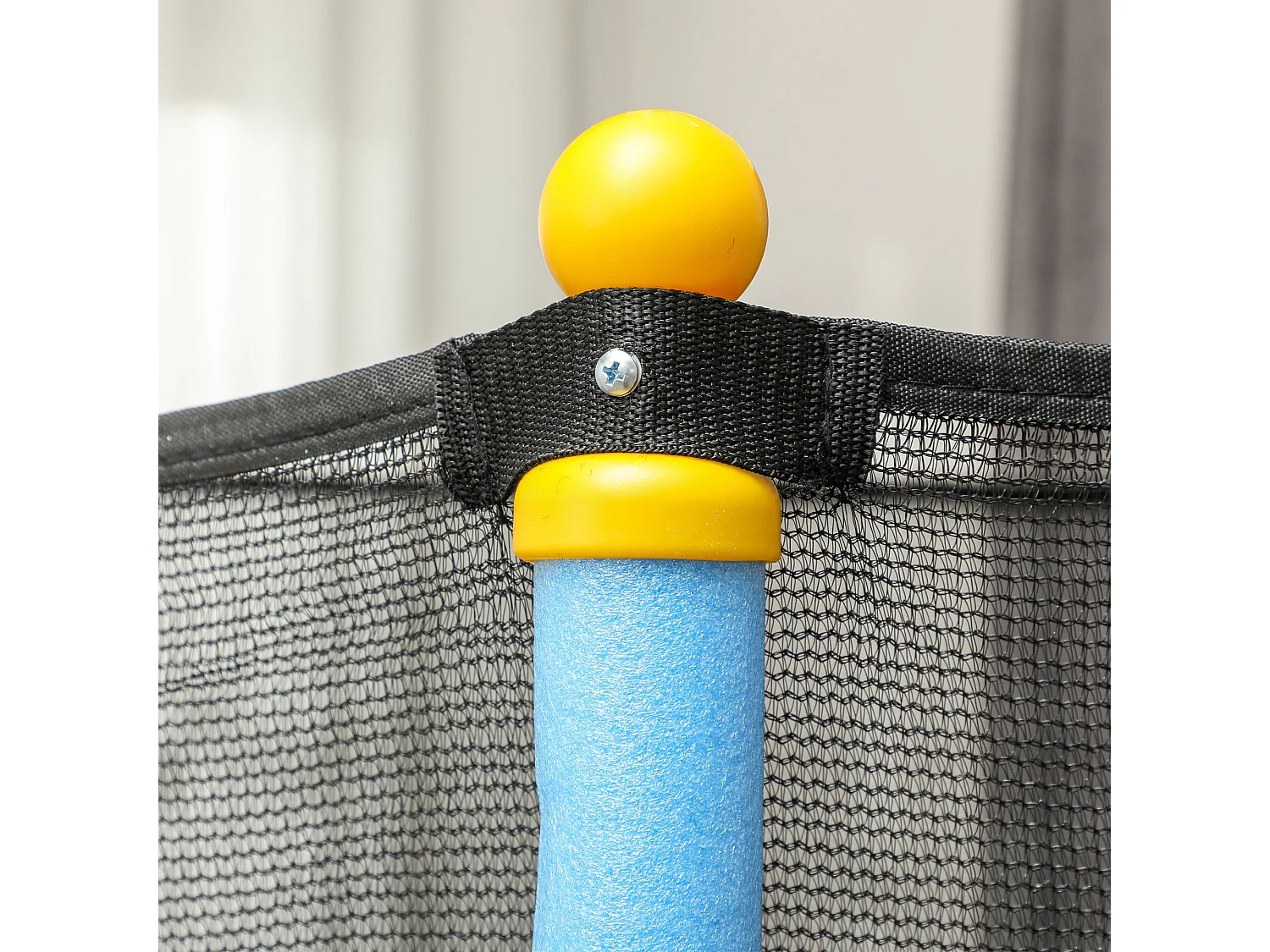 Trampolim Infantil Seguro para Crianças Acima de 3 Anos com Rede e Estrutura de Aço - Modelo Toulon Azul