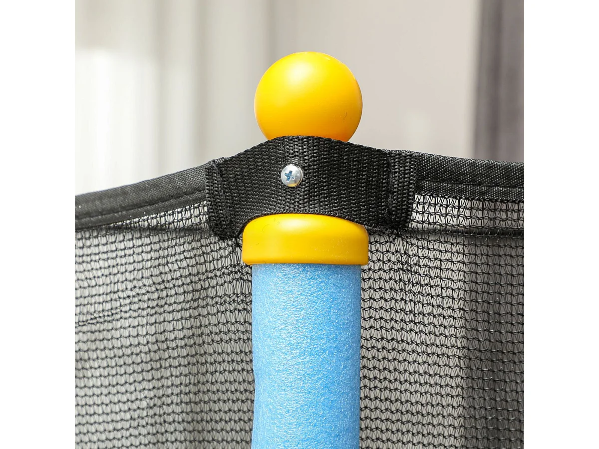 Trampolim Infantil Seguro para Crianças Acima de 3 Anos com Rede e Estrutura de Aço - Modelo Toulon Azul